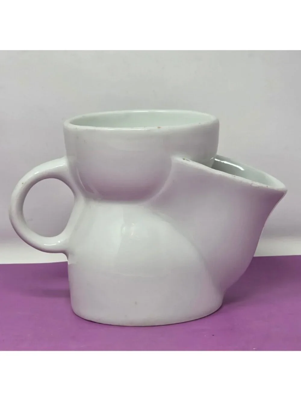 Vintage Made in‎ Germany White Ceramic Shaving Scuttle Mug Barber Cup From Leeds